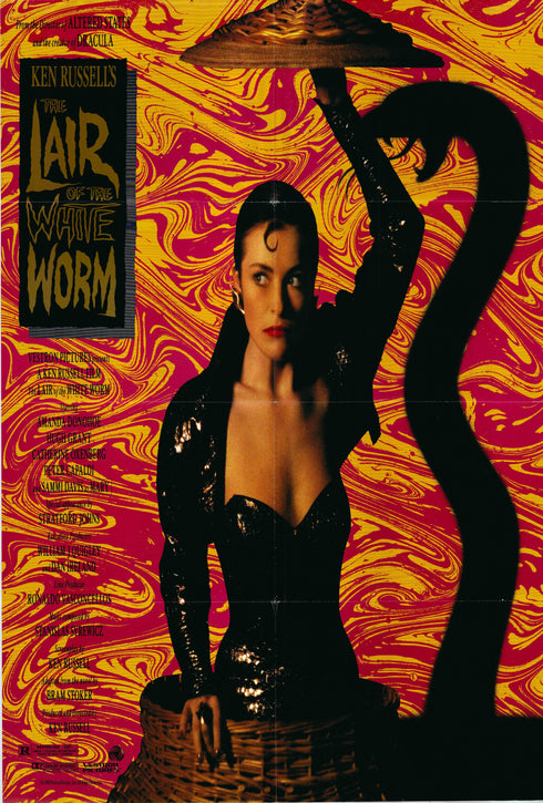 the lair of the white worm 1988 one sheet poster folded